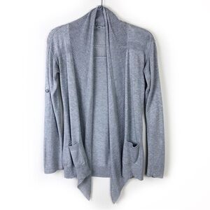 Athleta lightweight fishnet cardigan open front sweater